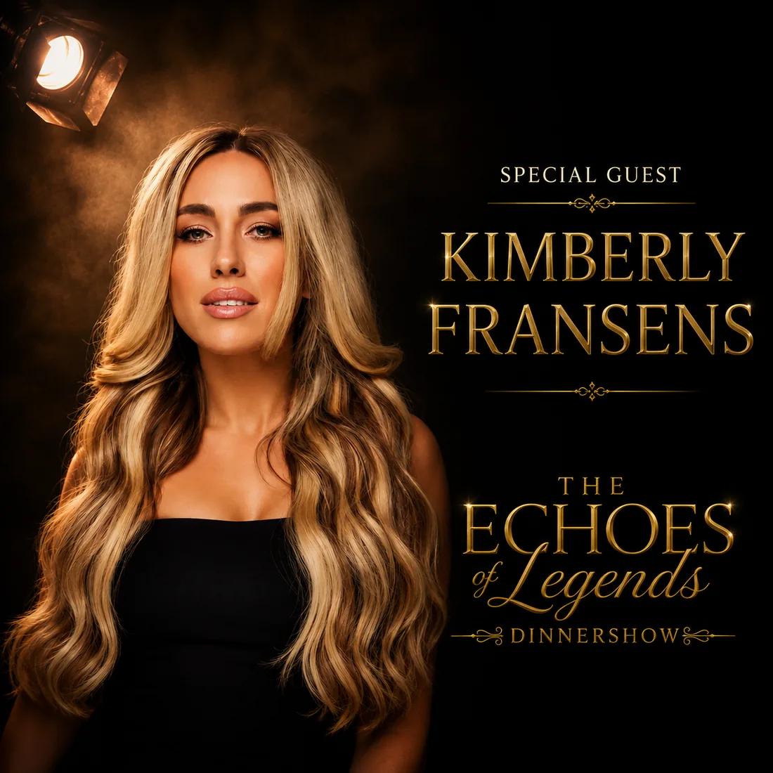 Posterbeeld van special guest Kimberly Fransens bij de Echoes of Legends dinnershow